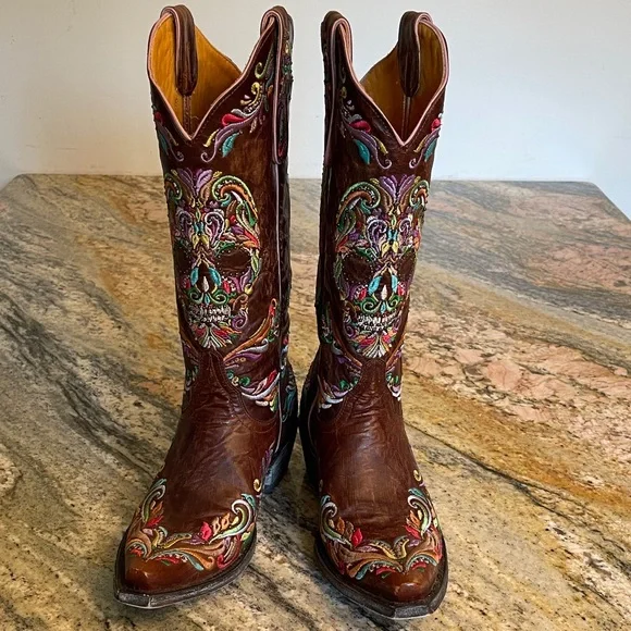 Old Gringo Dulce Calavera Multi Color
Sugar Skull Boots Size 8 Worn 1X - Picture 1 of 9